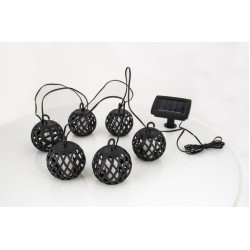 Lampa LED cu incarcare solara, lant cu 6 felinare, cu lumina alb/cald Lampa LED cu incarcare solara, lant cu 6 felinare, cu lumina alb/cald